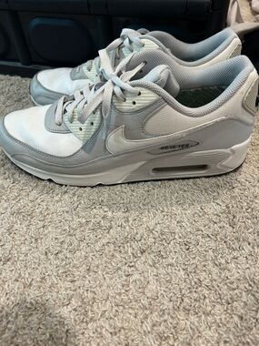 Nike Light Gray and White Gore-Tex Air Max Sneakers